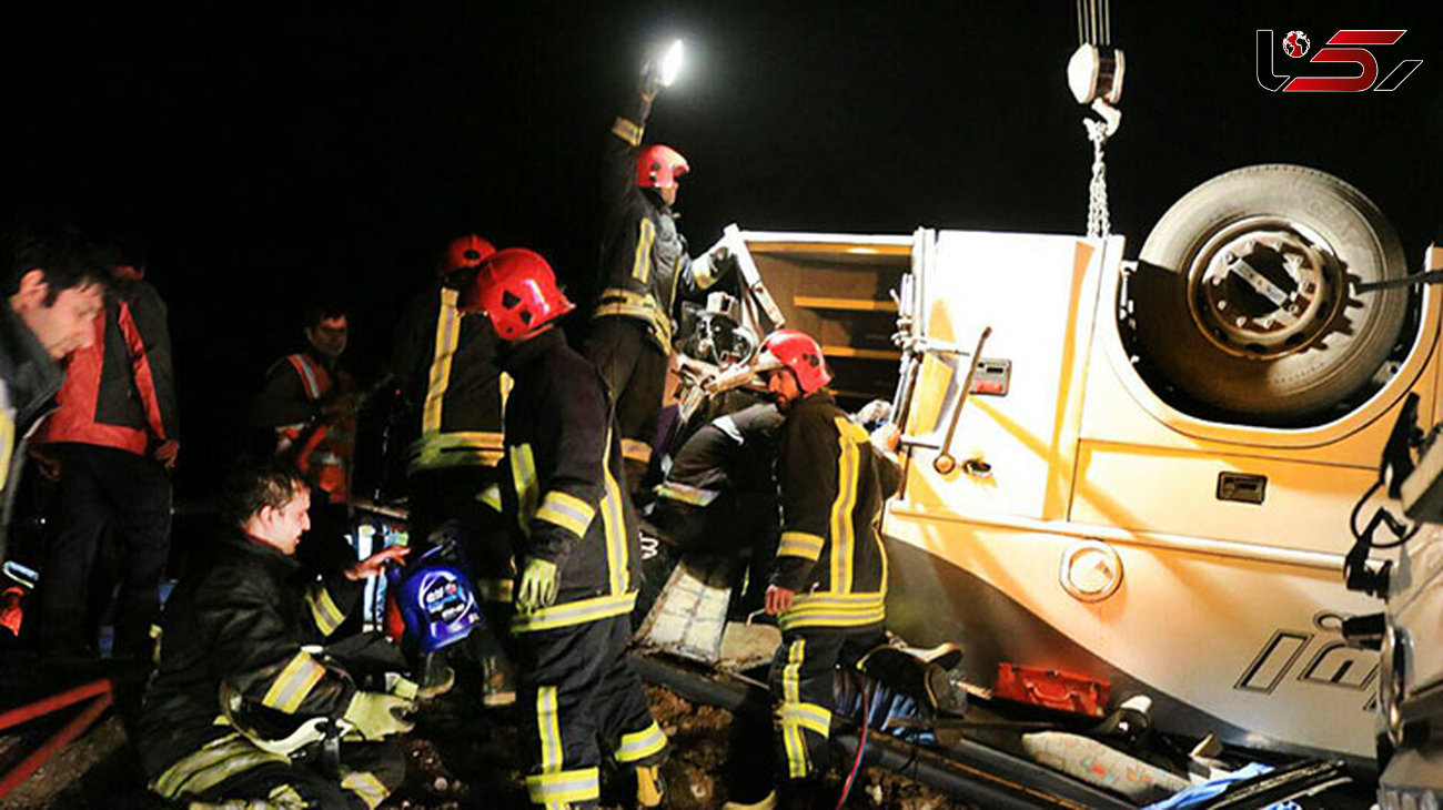 واژگونی خونین اتوبوس در جاده شیراز 12 زخمی داشت