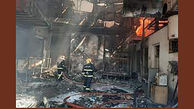 آتش سوزی مرگبار ساختمان تجاری در بغداد + وضعیت مصدومان