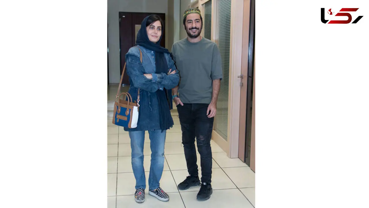 عکس تمام قد از الناز شاکردوست در کنار نوید محمدزاده و کلاه عجیبش! +عکس 