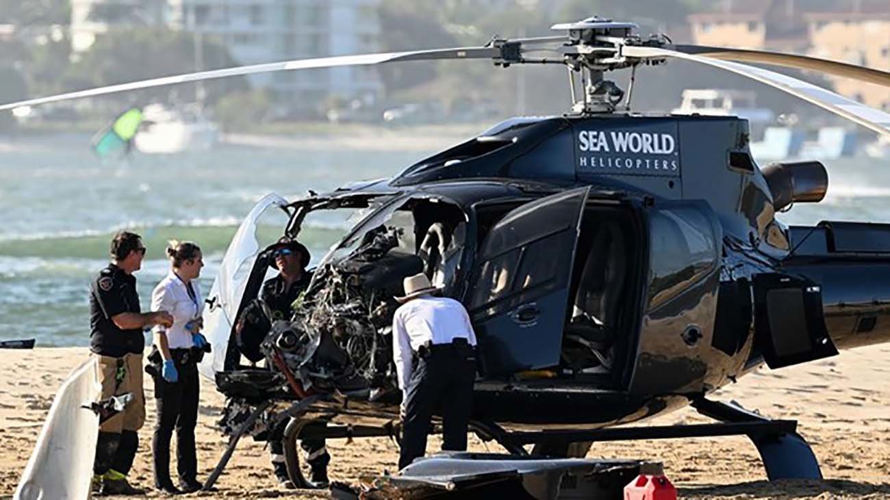 4 کشته در برخورد بالگردها بر فراز ساحل طلایی