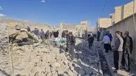تصویر از میزان خسارت حمله آمریکا ـ اسرائیل به شهر  سرابله