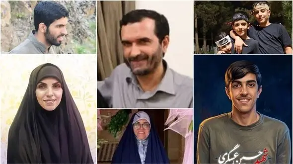  فیلم جگرسوز تشییع پیکر 5 شهید یک خانواده در اراک