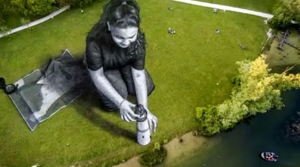 نگاهی به شاهکارهای هنر خیابانی؛ دشت‌ ها و تپه‌ ها میزبان خلاقیت هنرمند سوئیسی