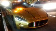 ماشینی با روکش طلا در خیابان های بالاشهر تهران + عکس
