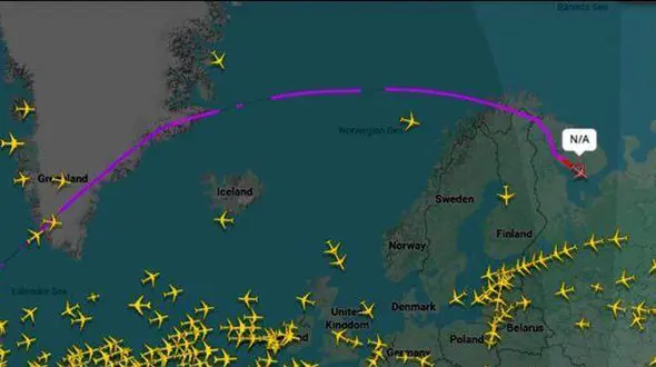هواپیمای آمریکا پس از ورود به حریم هوایی روسیه از رادار محو شد 
