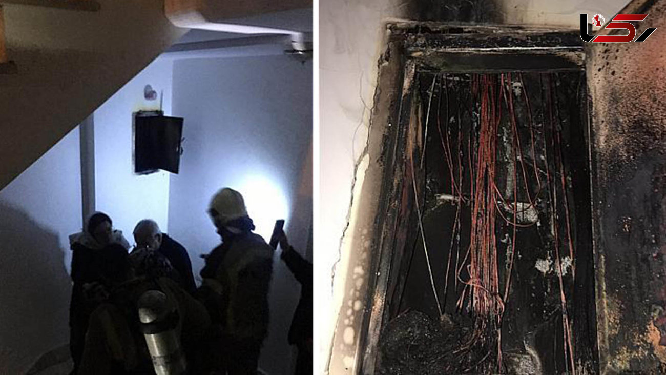 وحشت 6 زن و مرد از آتش سوزی برج لاکچری در سعادت آباد +تصاویر