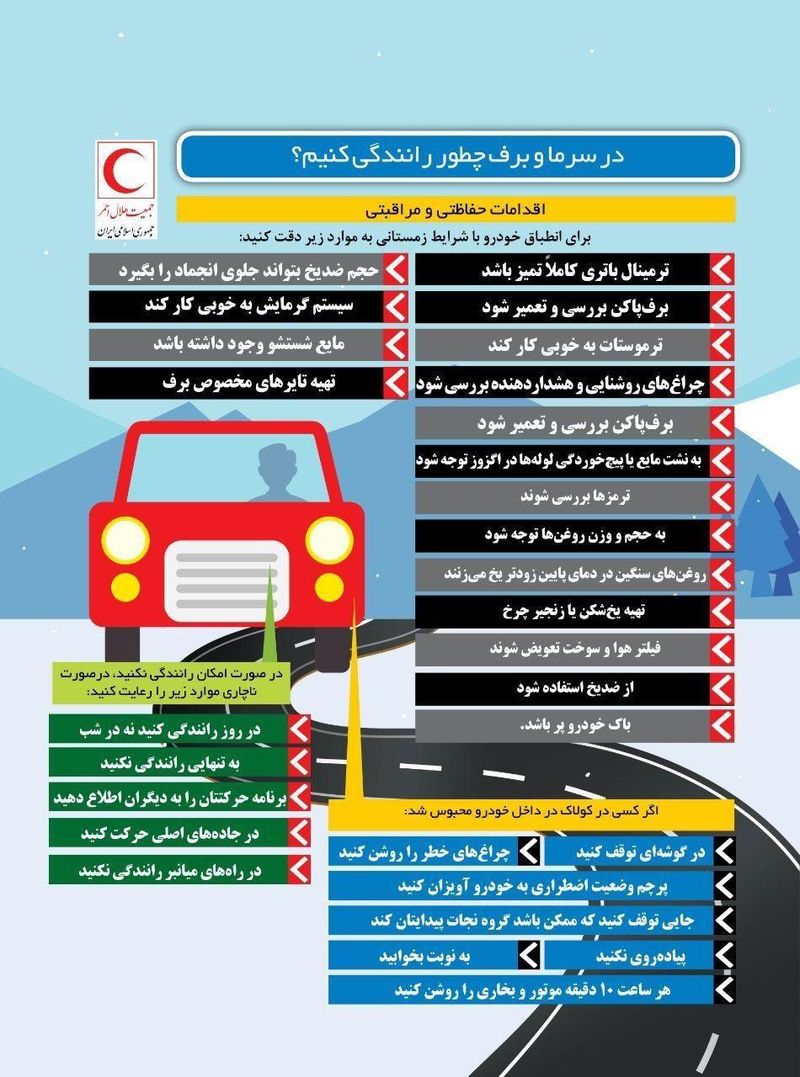 در سرما و برف چطور رانندگی کنیم؟