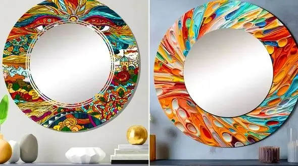 چیدمان منزل با آینه‌ های گرد دکوری مدرن + معرفی 15 مدل برتر