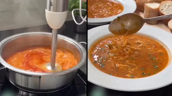 طرز درست کردن سوپ مرغ + فیلم