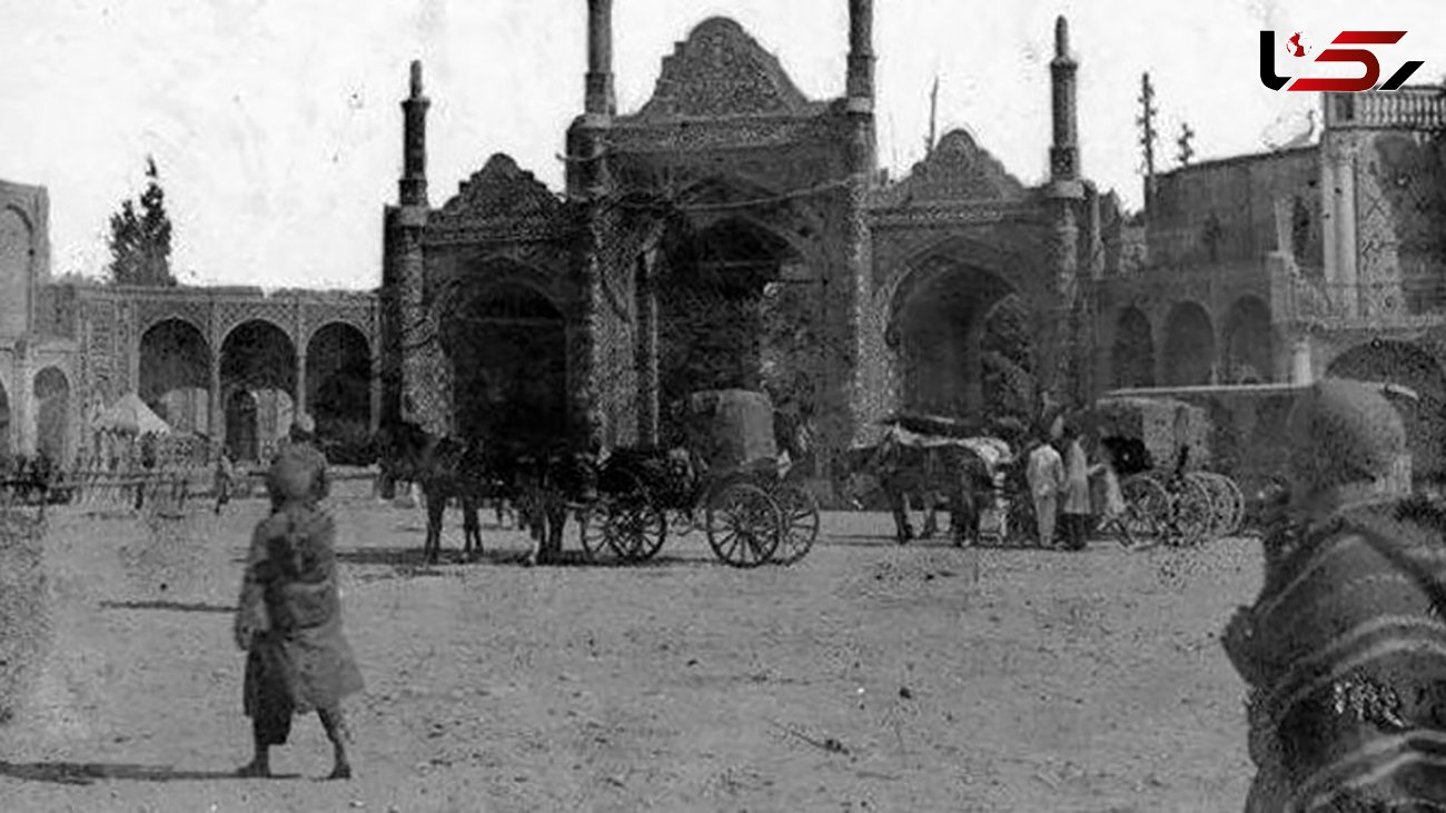 عکس میدان قدیمی در دوره قاجار