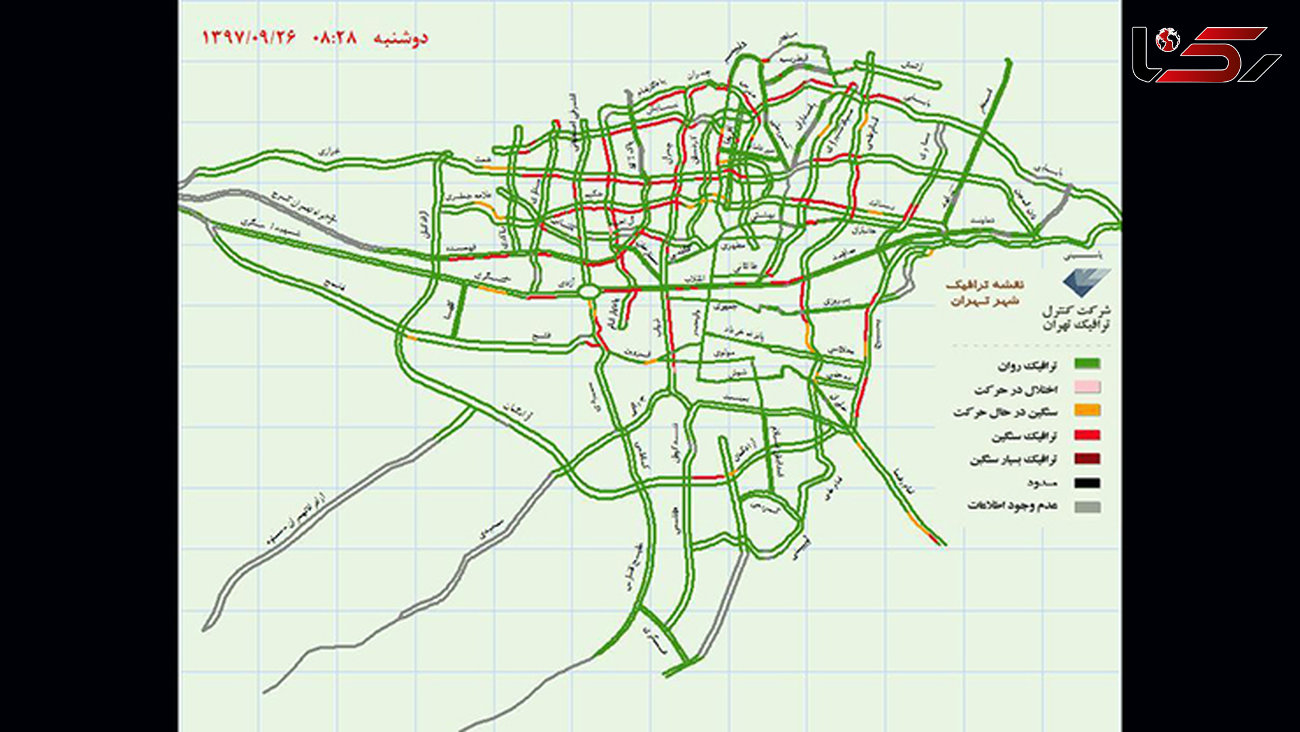 آخرین وضعیت ترافیک صبحگاهی بزرگراه‌های تهران+عکس