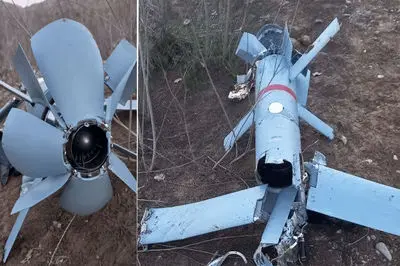 عکس پهپاد انتحاری ساقط شده در ویسیان / مواد منفجره خنثی شد 
