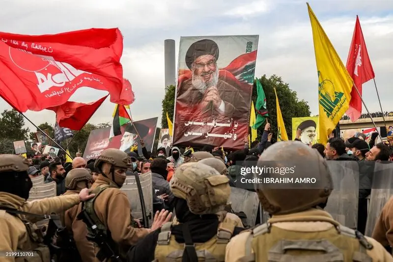 تظاهرات هواداران خشمگین حزب الله لبنان در حمایت از ایران