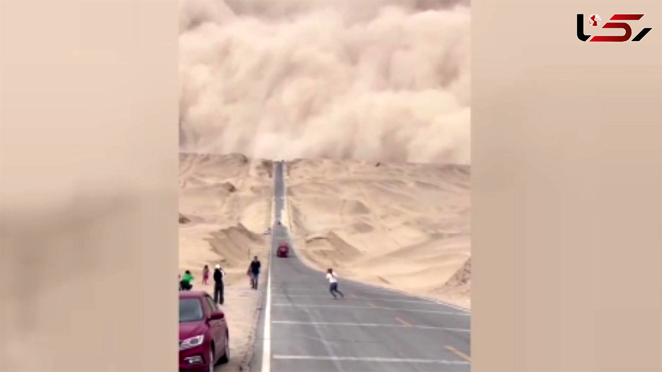 ببینید / تصاویری هولناک از حمله طوفان عظیم شن در چین + فیلم