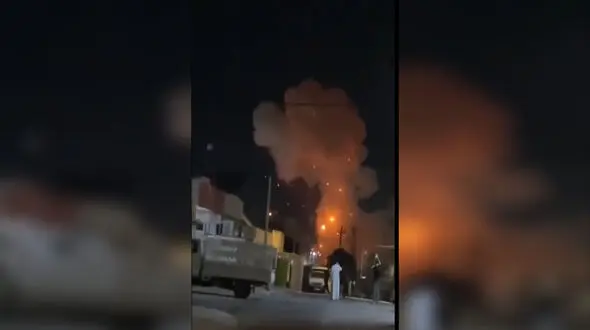 فیلم لحظه اصابت پهپاد به مقر تروریست‌ها در اربیل عراق 