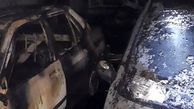 آتش سوزی در پارکینگ ساختمان 5 طبقه منطقه زعفرانیه تبریز