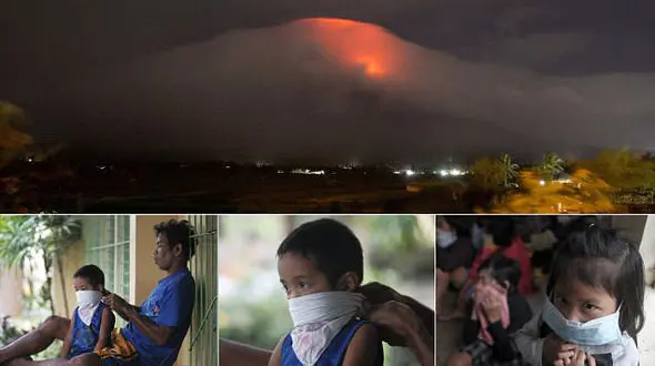 آتش فشان فیلیپین فوران کرد + فیلم و تصاویر