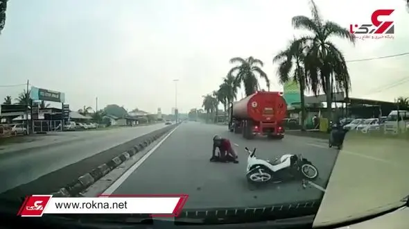 فیلم وحشتناک از یک موتورسوار ! / او زنده ماند !