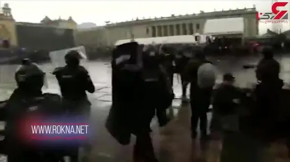 درگیری پلیس کلمبیا با دانشجویان معترض + فیلم