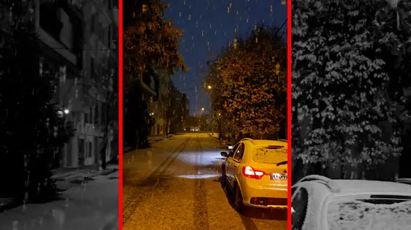 فیلم سفیدپوش شدن زنجان با برف شب گذشته