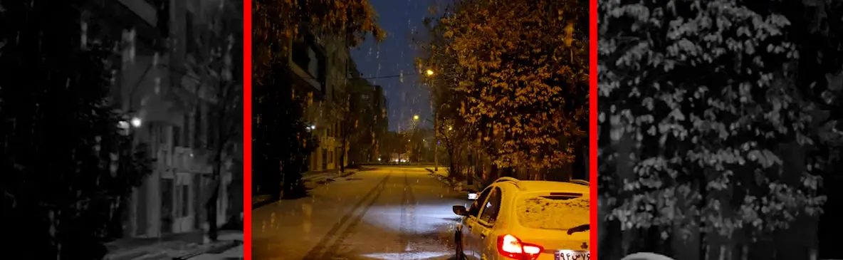 فیلم سفیدپوش شدن زنجان با برف شب گذشته