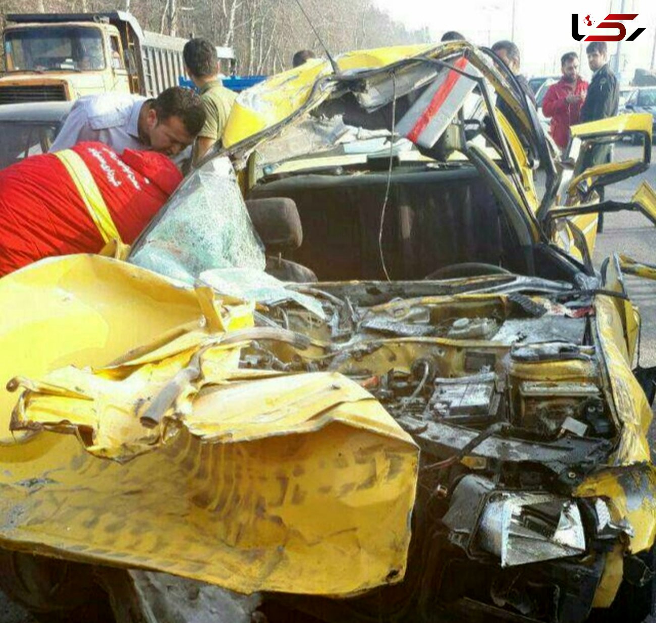 تصادف خونین کامیون با تاکسی در محور سقز بوکان/ 5 کشته و زخمی داشت