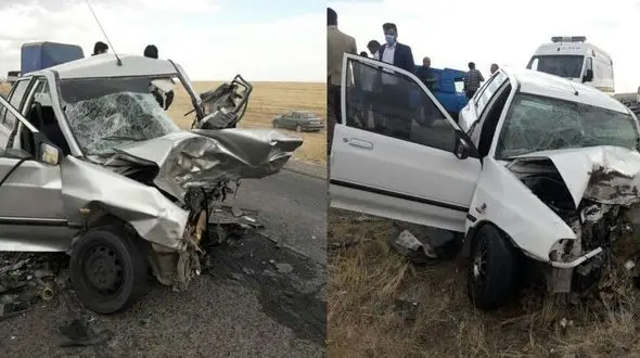 تصادف مرگبار در محور میانه -ترک + عکس 