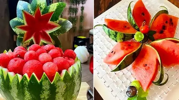 تزئین هندوانه یلدایی؛ 15 عکس زیبا برای الهام از طرح‌ های خلاقانه و مجلسی + فیلم