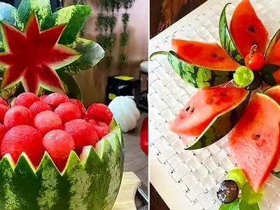 تزئین هندوانه یلدایی؛ 15 عکس زیبا برای الهام از طرح‌ های خلاقانه و مجلسی + فیلم