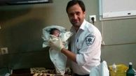 این دختر کوچولو در آمبولانس اورژانس به دنیا آمد / امروز در صوفیان رخ داد + عکس