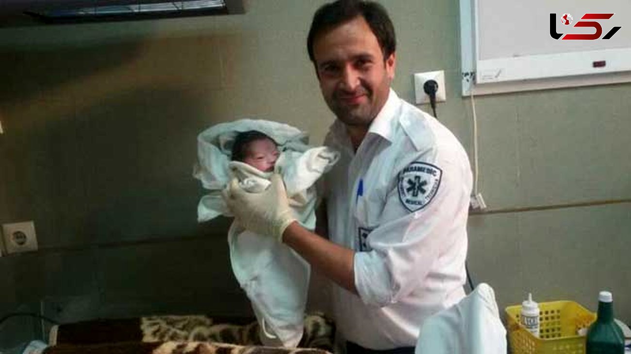 این دختر کوچولو در آمبولانس اورژانس به دنیا آمد / امروز در صوفیان رخ داد + عکس