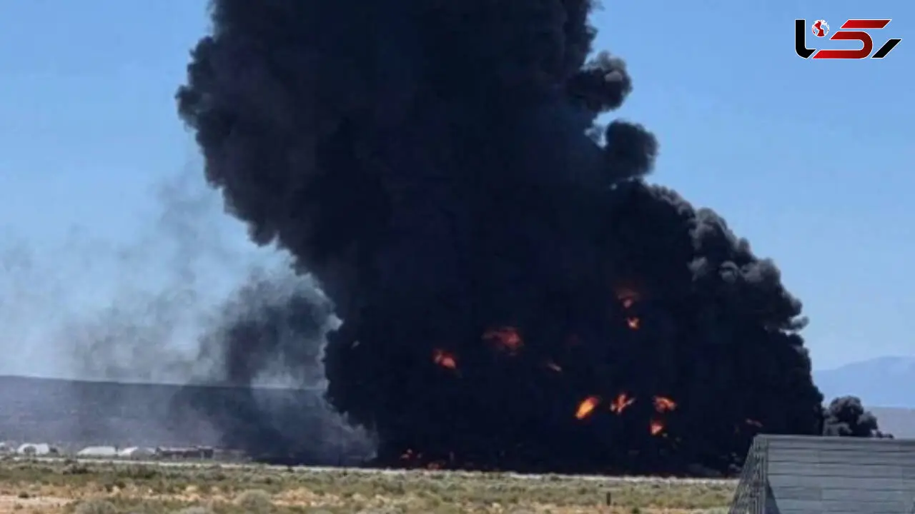 فیلم سقوط بمب‌افکن استراتژیک B-52 آمریکا در کالیفرنیا