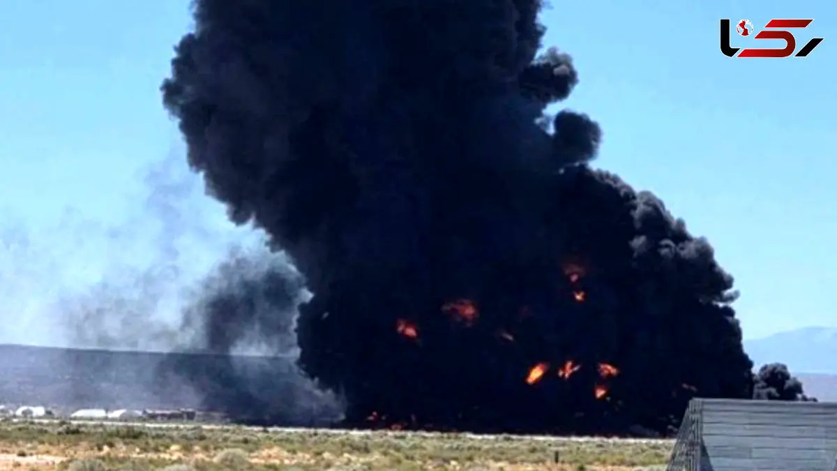 فیلم سقوط بمب‌افکن استراتژیک B-52 آمریکا در کالیفرنیا