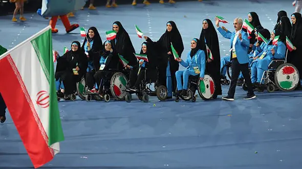 رژه کاروان ایران در مراسم افتتاحیه بازی‌های پاراآسیایی هانگژو + فیلم