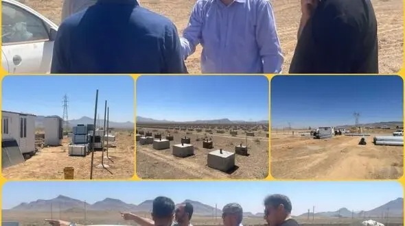 بازدید از روند احداث نیروگاه‌های خورشیدی ۴۰ مگاواتی در هسنیجه اصفهان؛ اتصال به شبکه تا پایان تیرماه