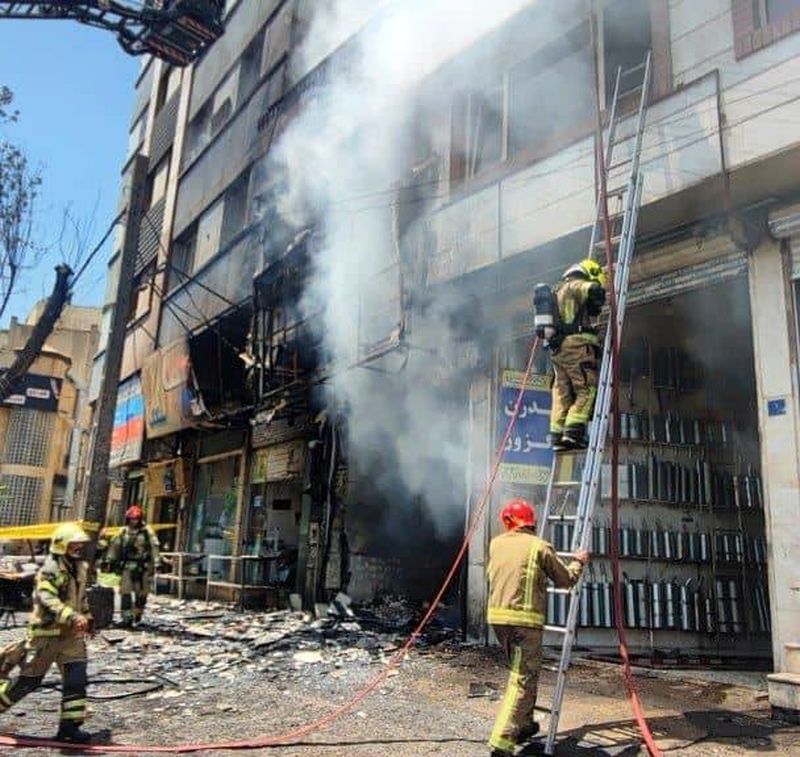 آتش سوزی بلوار اندرزگو
