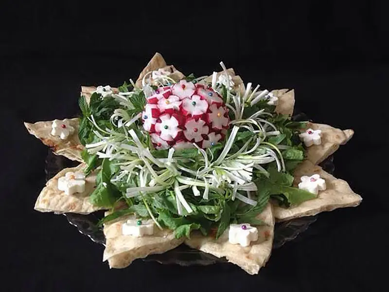 آموزش تزیین سبزی خوردن مجلسی