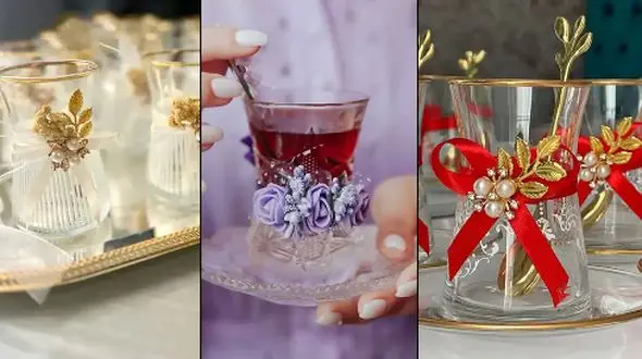 چگونه فنجون چای خواستگاری را ساده و جذاب تزئین کنیم؟