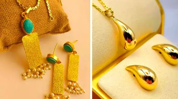 مدل‌ های شیک نیم ست طلا زنانه؛ طرح‌ های جذاب و امروزی