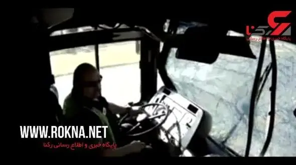 لحظه تصادف 2 اتوبوس درون شهری به دلیل بریدن ترمز + تصویر