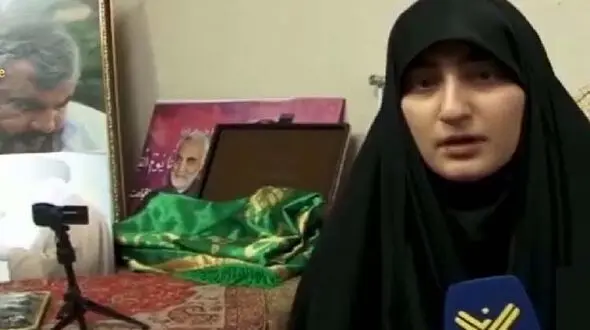 دختر سردار سلیمانی: عموی عزیزم سید حسن نصرالله انتقام خون پدرم را خواهد گرفت+فیلم