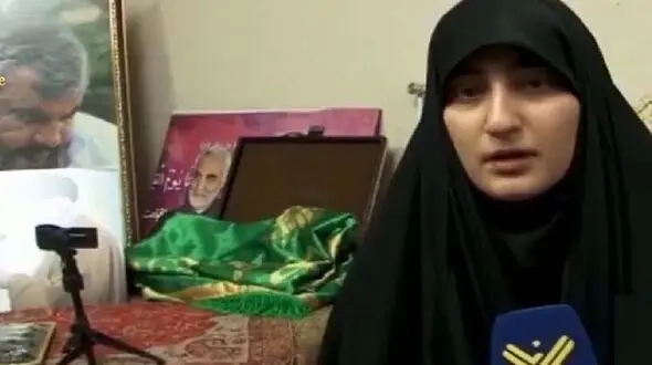دختر سردار سلیمانی: عموی عزیزم سید حسن نصرالله انتقام خون پدرم را خواهد گرفت+فیلم