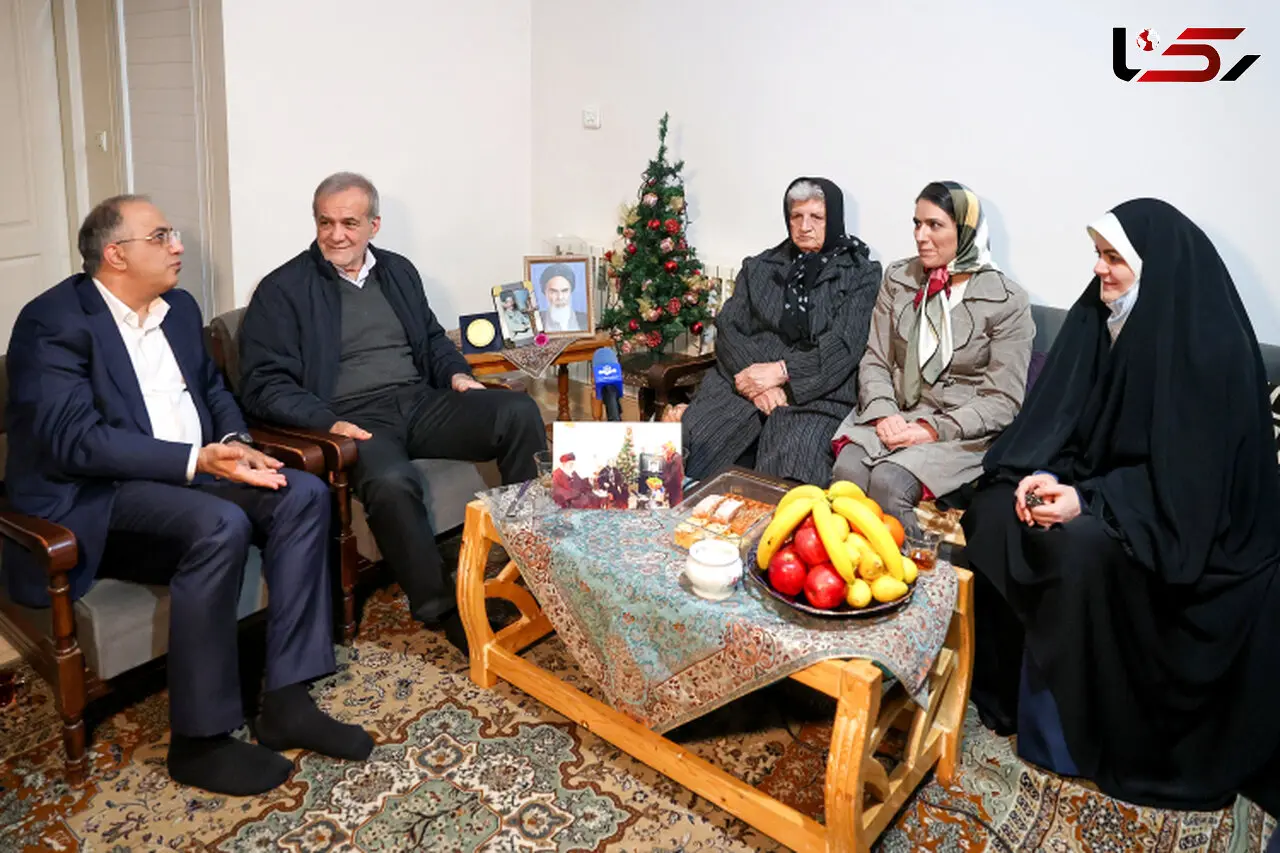 دیدار دکتر پزشکیان با خانواده شهید مسیحی 