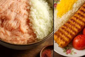 چلو کباب کوبیده مرغ به سبک خونه‌ مادربزرگا + فیلم