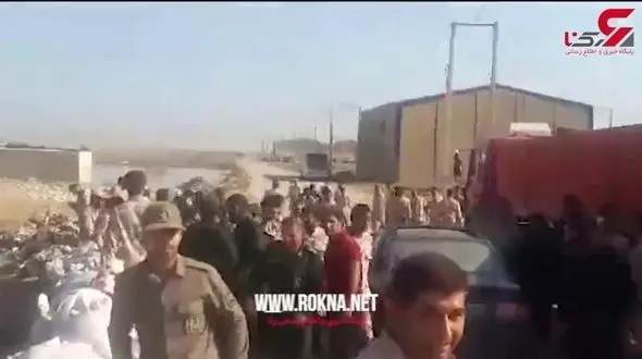 فیلم نجات ورزشگاه غدیر اهواز  از سیل ویرانگر+ فیلم 