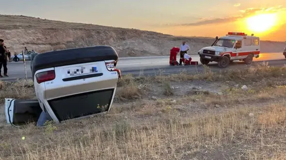 واژگونی خونین پراید در جاده  مهاباد-ارومیه 