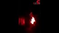 لحظه آتش گرفتن یک کشتی در بندر عسلویه خلیج فارس + فیلم