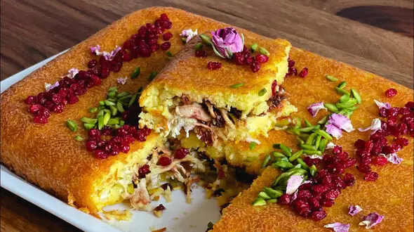طرز تهیه ته چین سه رنگ / فیلم