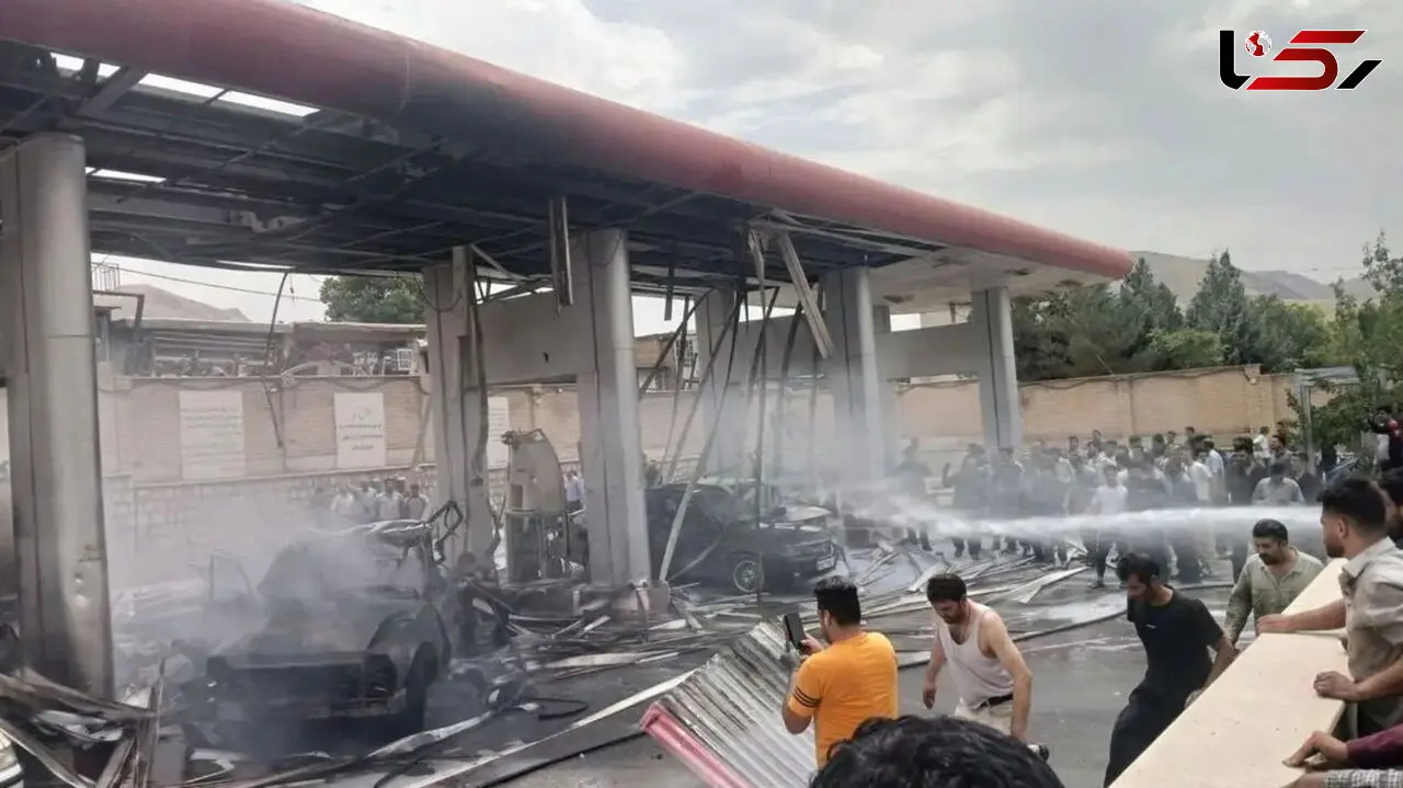 فیلم لحظه انفجار بزرگ در جایگاه CNG شهرستان صحنه