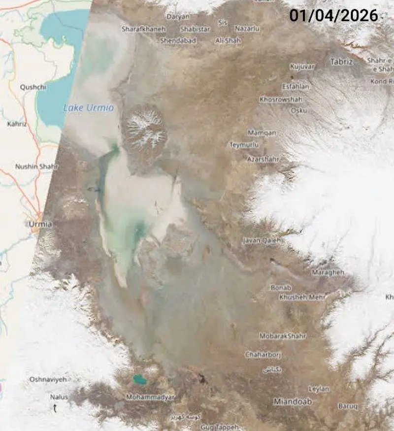 آخرین وضعیت دریاچه ارومیه (2)